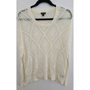 Torrid‎ Plus Size Cream Knit Sweater Size 0